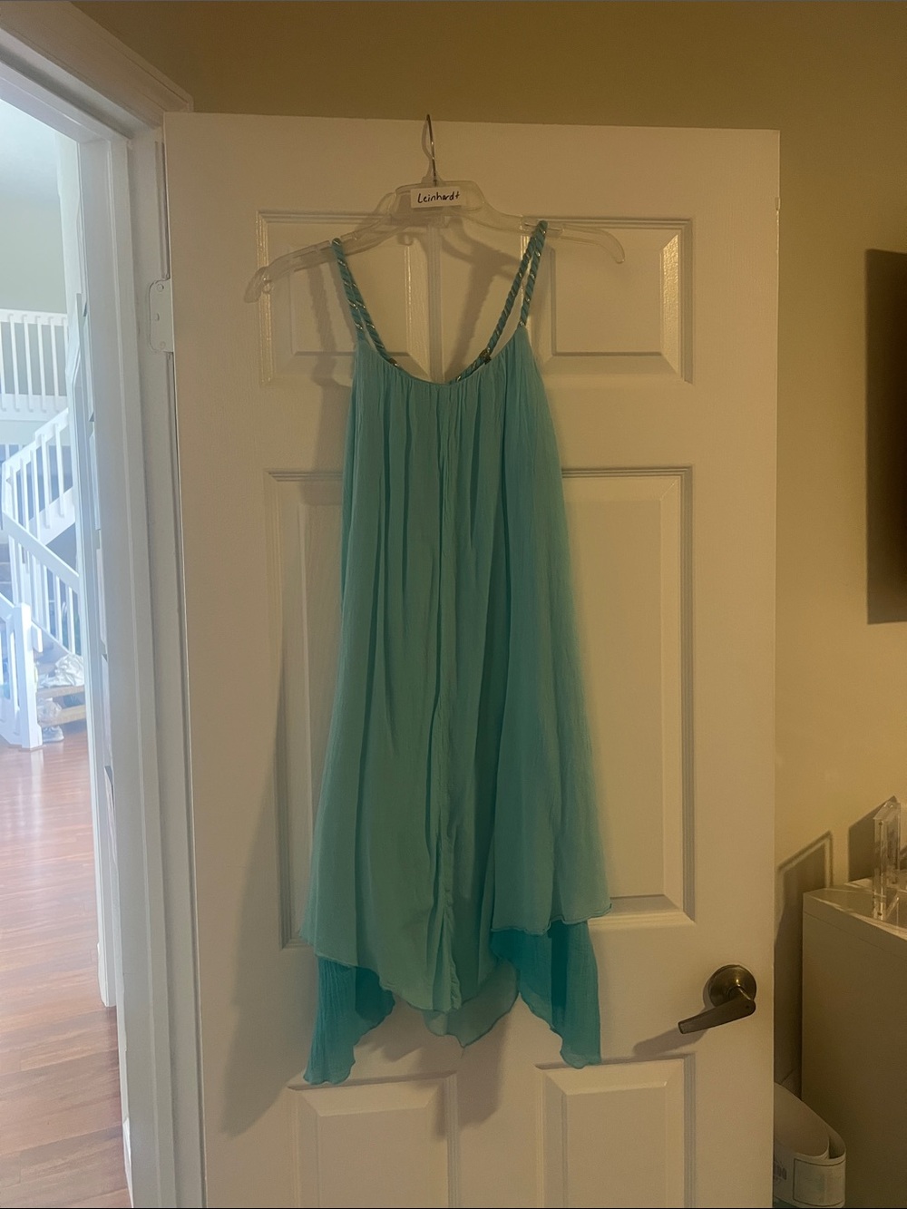 Light Aqua Chiffon High-Low Sundress
